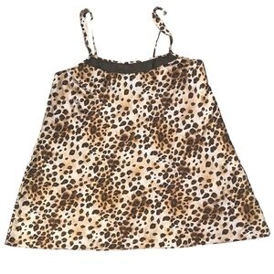 Morgan Taylor Intimates Adjustable Spaghetti Strap Animal Print Nightgown Sleep